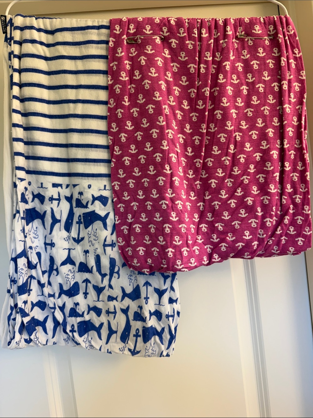 Sperry Nautical Infinity Scarves Set in Blue and Pink Anchor Print